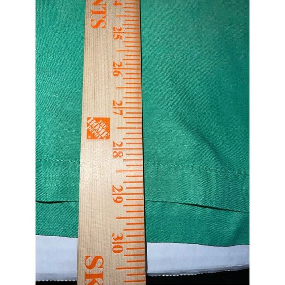 Peter Millar Shirt Mens Large Green Button Up Short Sleeve Linen Silk Blend A18 - Picture 6 of 8